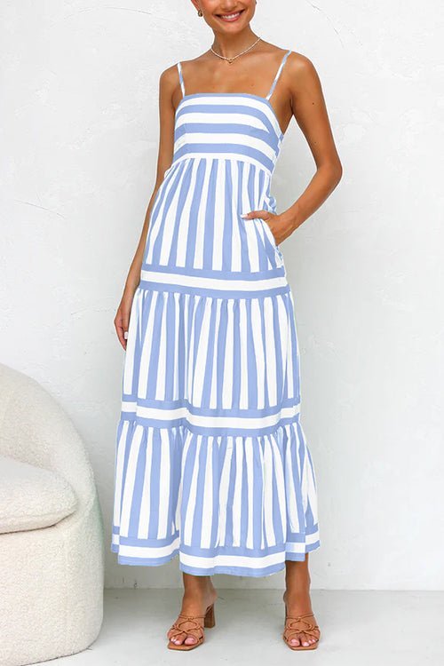 Evelisse - Chic Striped Sundress - Clara & Cove