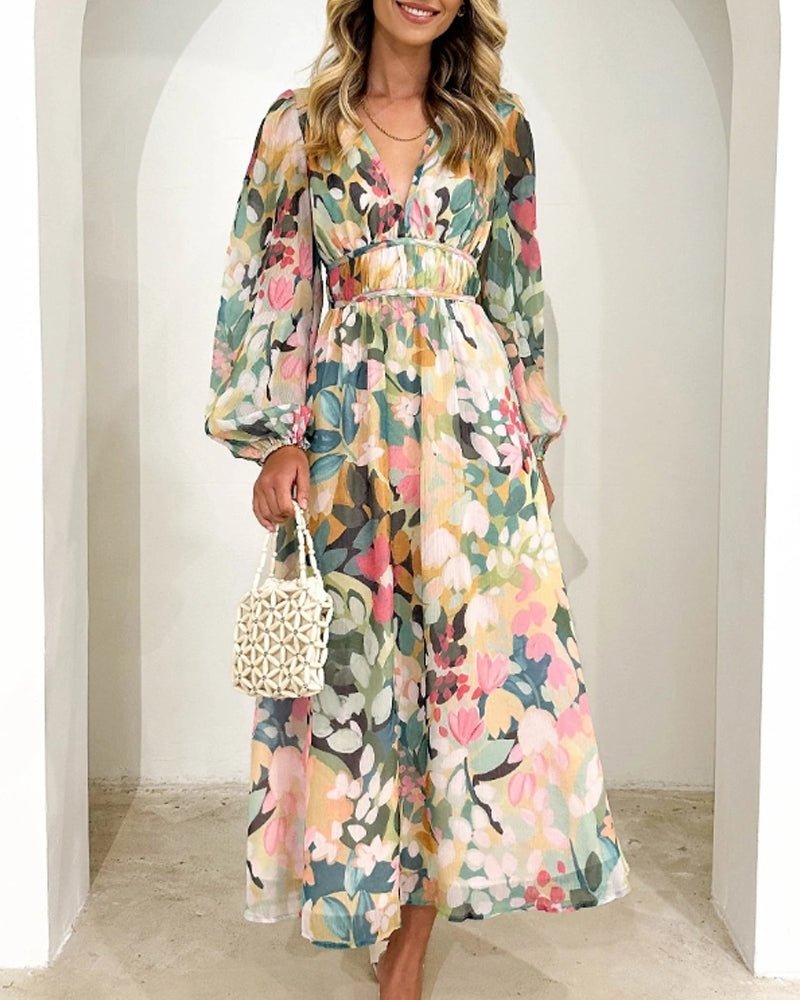 ANNA - Boho Floral Maxi Dress - Clara & Cove