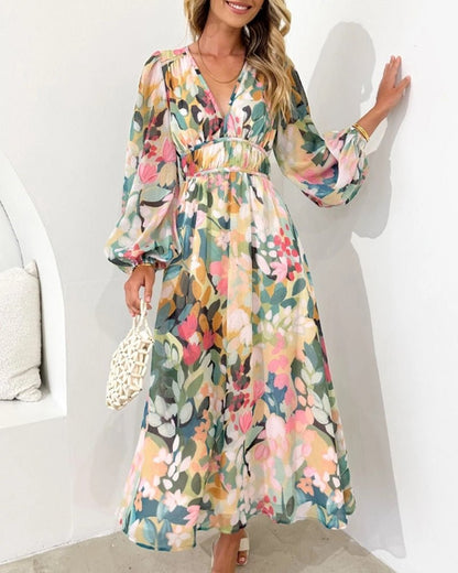 ANNA - Boho Floral Maxi Dress - Clara & Cove