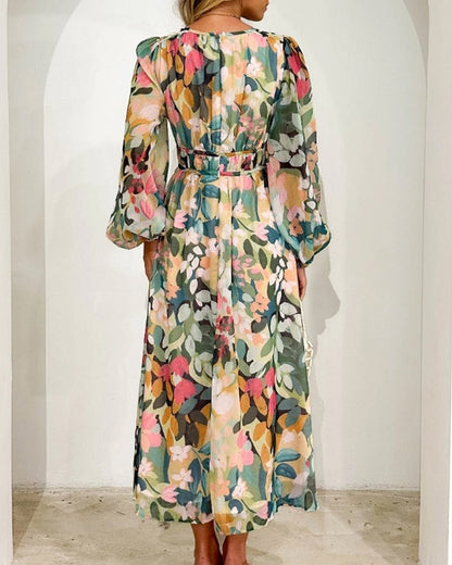 ANNA - Boho Floral Maxi Dress - Clara & Cove