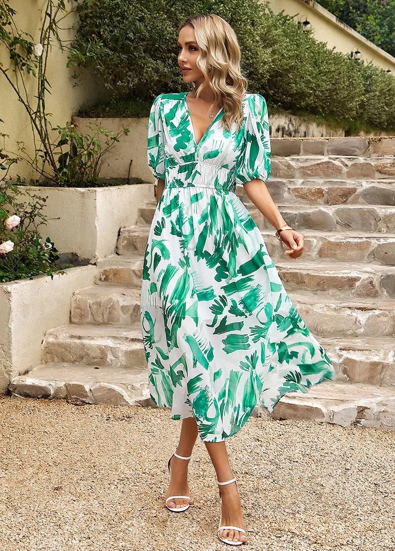 CHELSEA - Floral Midi Dress - Clara & Cove