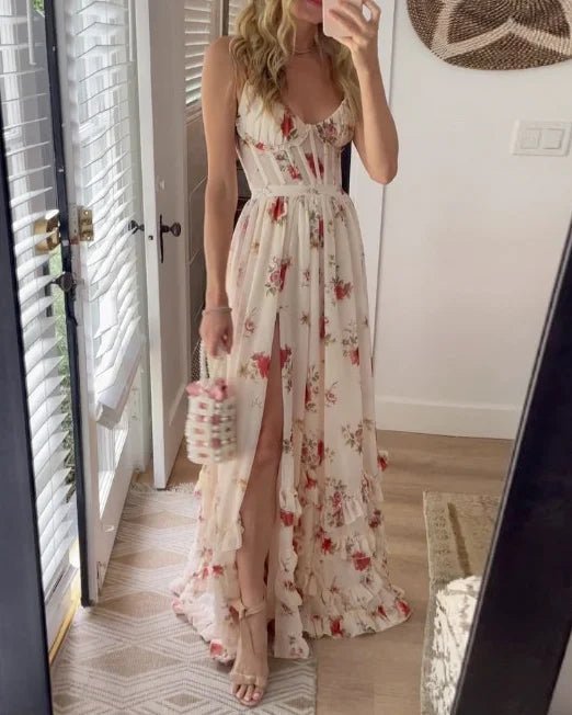 Gwenyth - Floral Flowy Maxi Dress - Clara & Cove