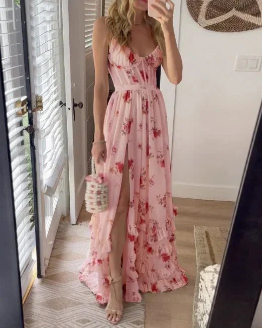 Gwenyth - Floral Flowy Maxi Dress - Clara & Cove