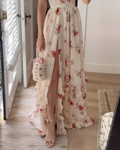 Gwenyth - Floral Flowy Maxi Dress - Clara & Cove