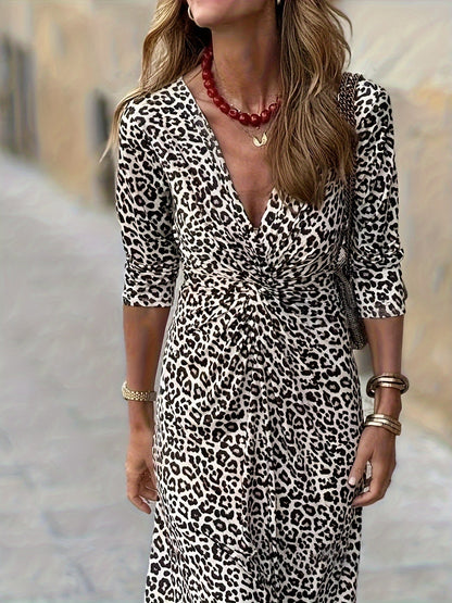 Juliet | Leopard Midi Dress - Clara & Cove