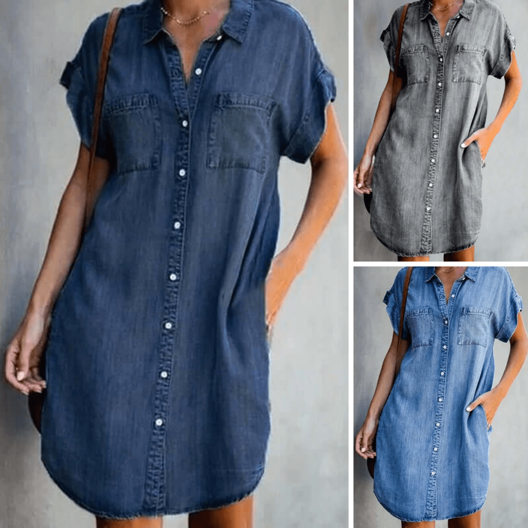 SARA | Summer Dress with Belly Coverage - Clara & Cove